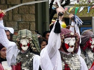 The busiest time for Naoussa, Greece, is the carnival period of 'Boules'